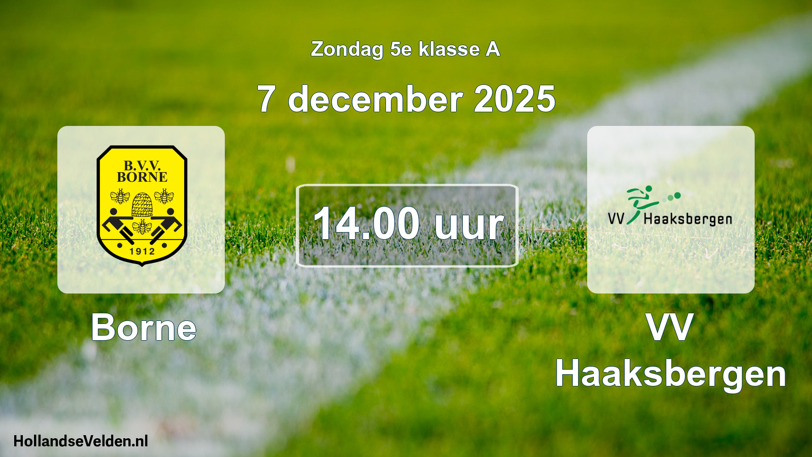 Scheduled Match: Borne - VV Haaksbergen (7 December 2025)