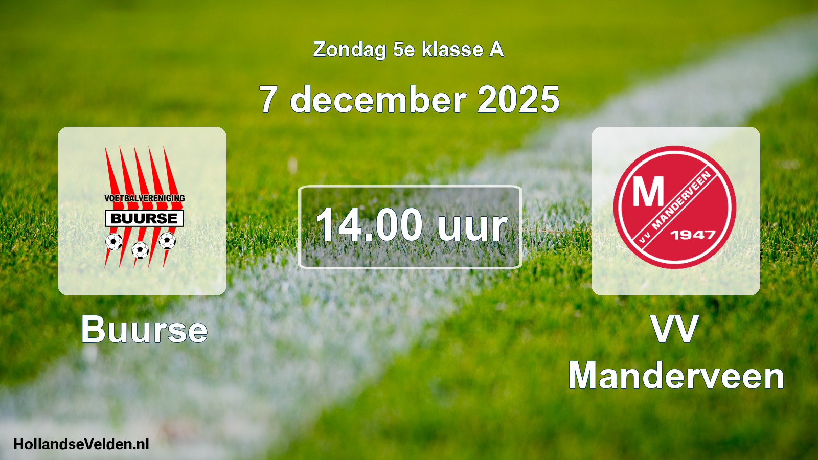 Scheduled Match: Buurse - VV Manderveen (7 December 2025)