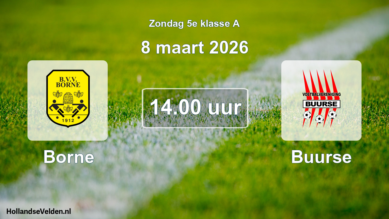Scheduled Match: Borne - Buurse (8 March 2026)