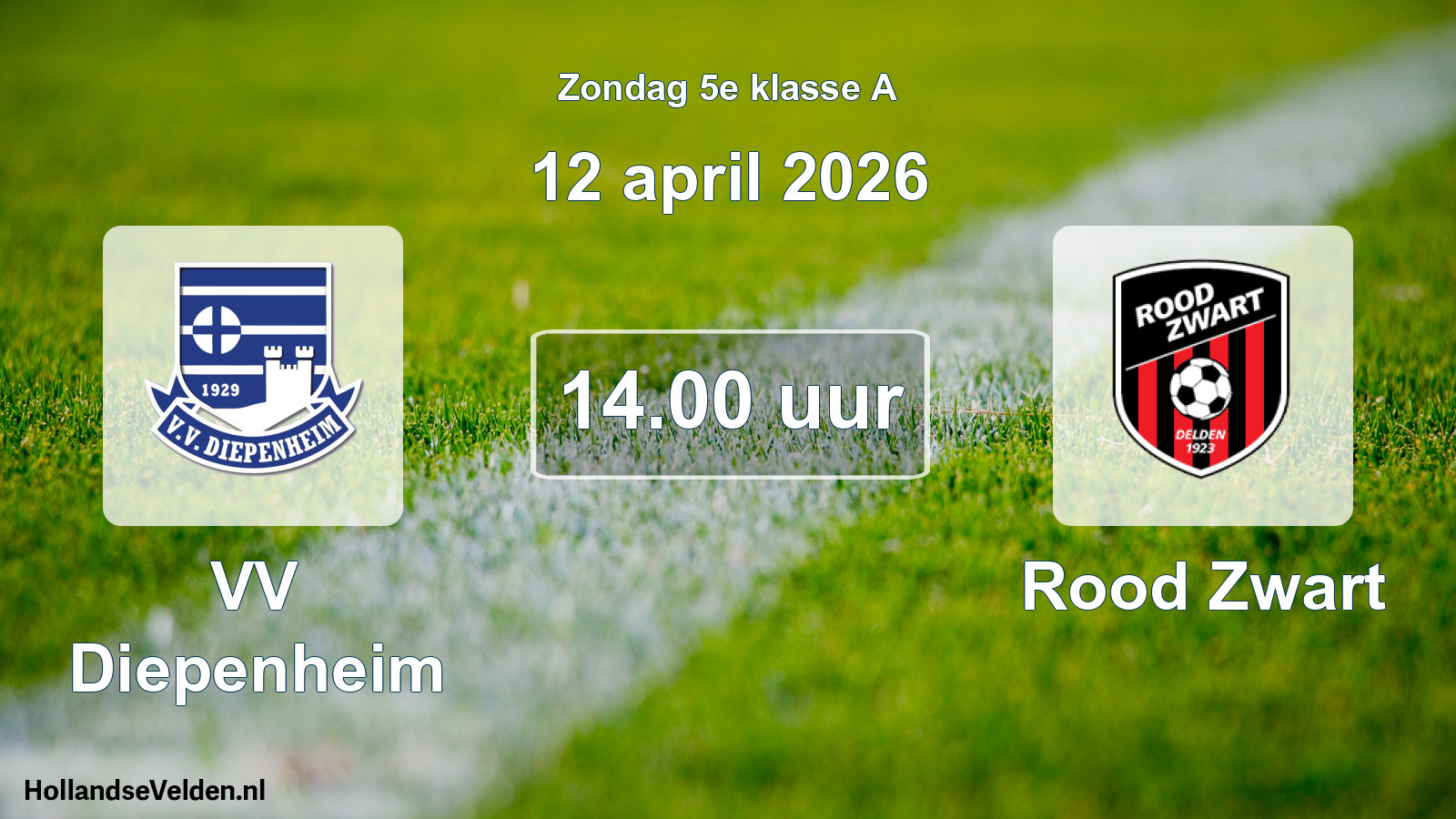 Scheduled Match: VV Diepenheim - Rood Zwart (12 April 2026)