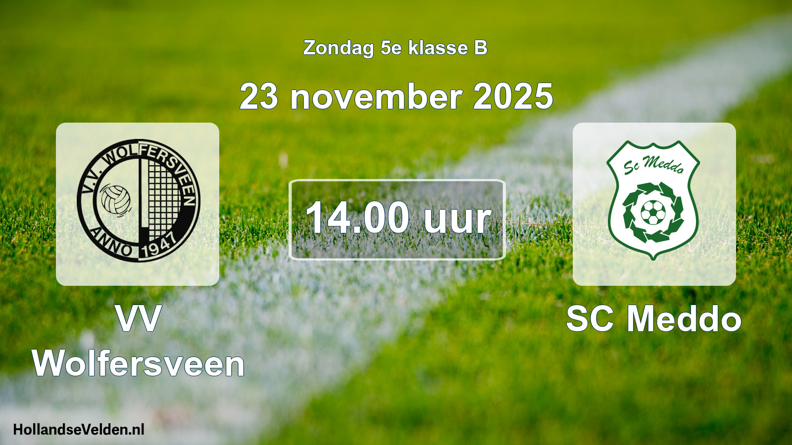 Scheduled Match: VV Wolfersveen - SC Meddo (23 November 2025)