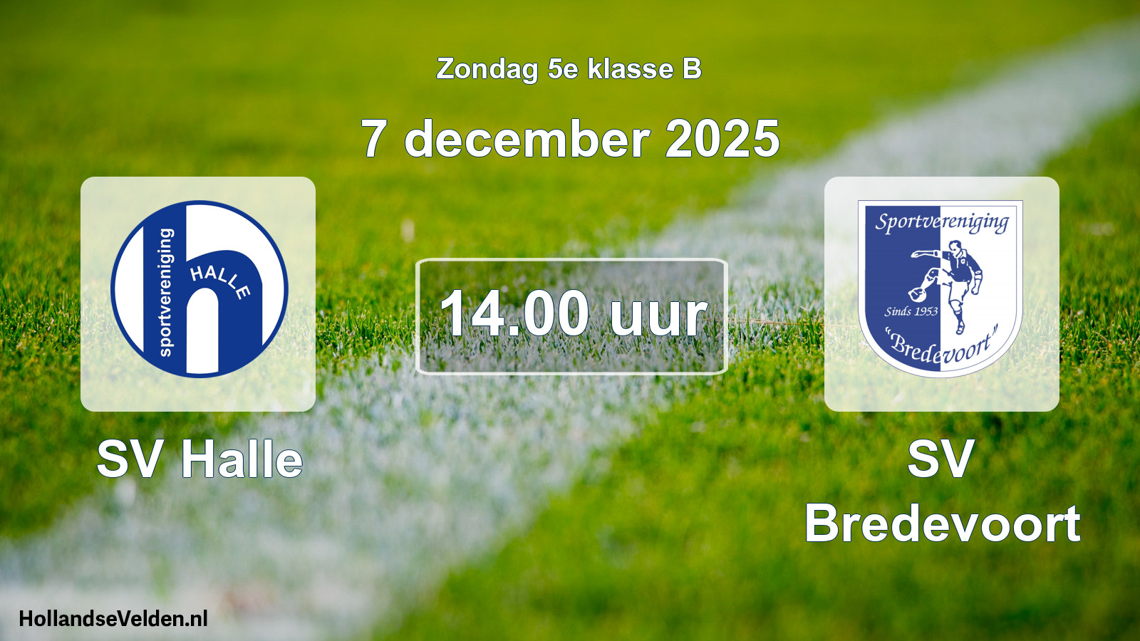 Scheduled Match: SV Halle - SV Bredevoort (7 December 2025)