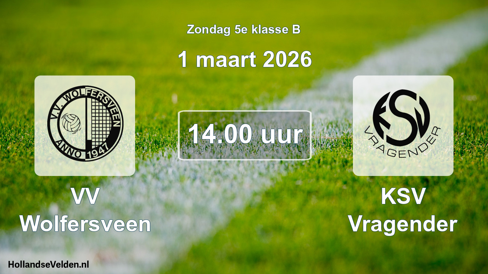 Scheduled Match: VV Wolfersveen - KSV Vragender (1 March 2026)