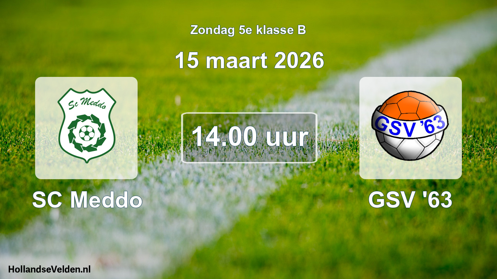 Scheduled Match: SC Meddo - GSV '63 (15 March 2026)