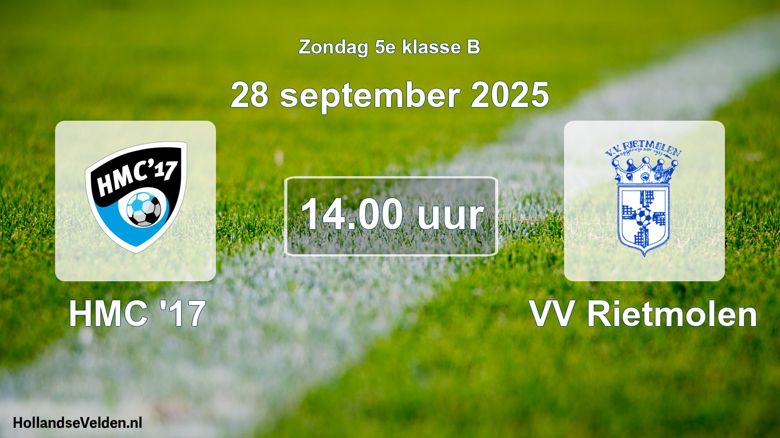 Scheduled Match: HMC '17 - VV Rietmolen (28 September 2025)