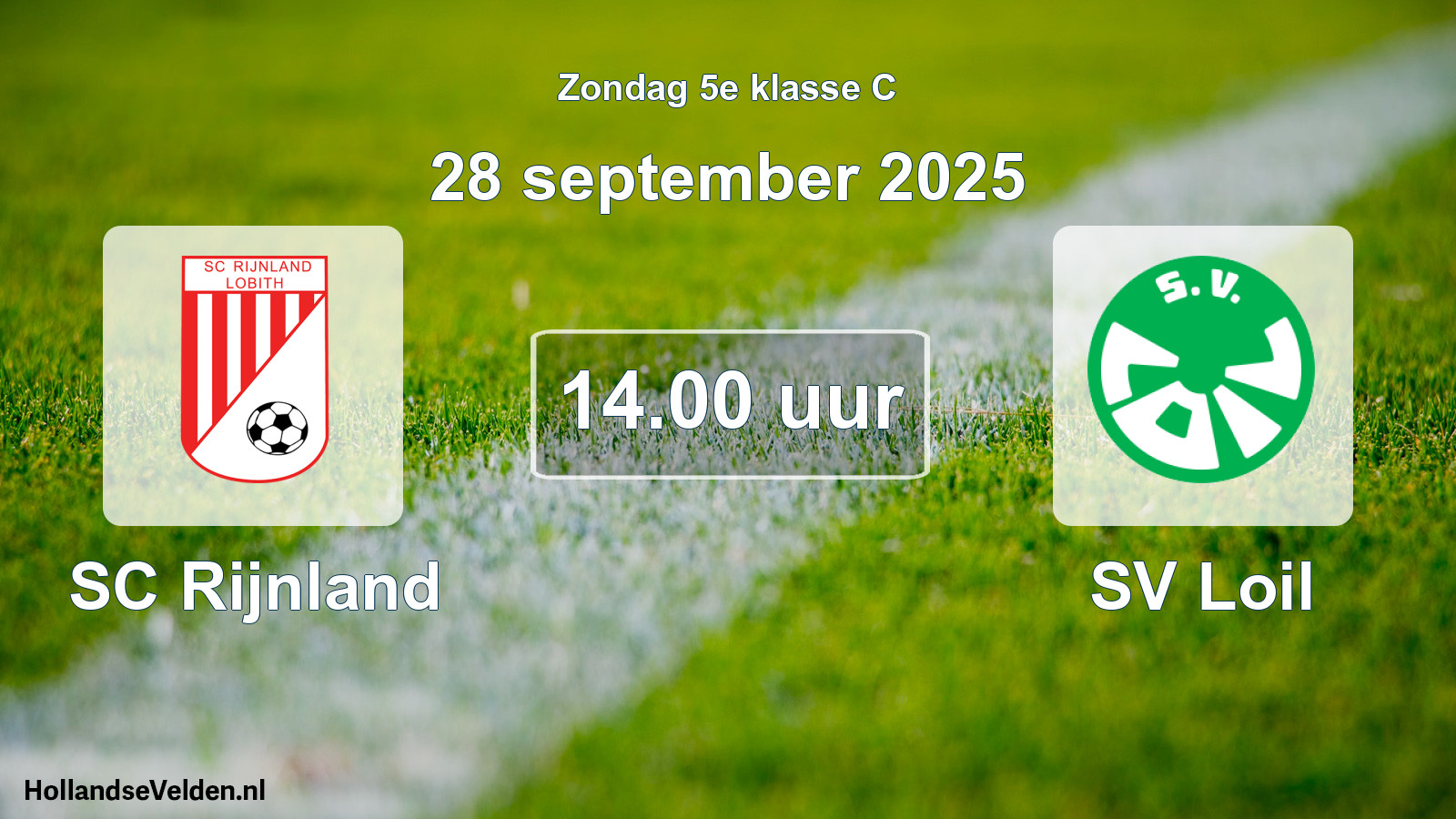 Scheduled Match: SC Rijnland - SV Loil (28 September 2025)