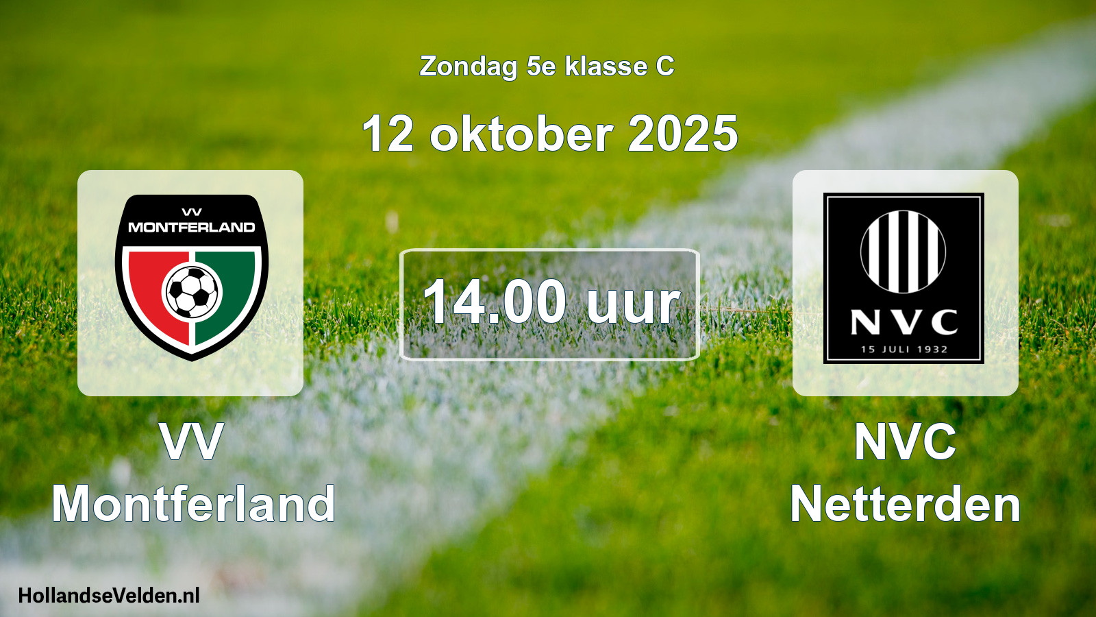 Scheduled Match: VV Montferland - NVC Netterden (12 October 2025)