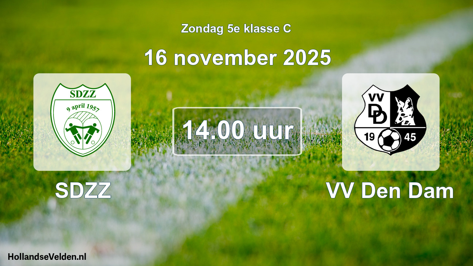 Scheduled Match: SDZZ - VV Den Dam (16 November 2025)