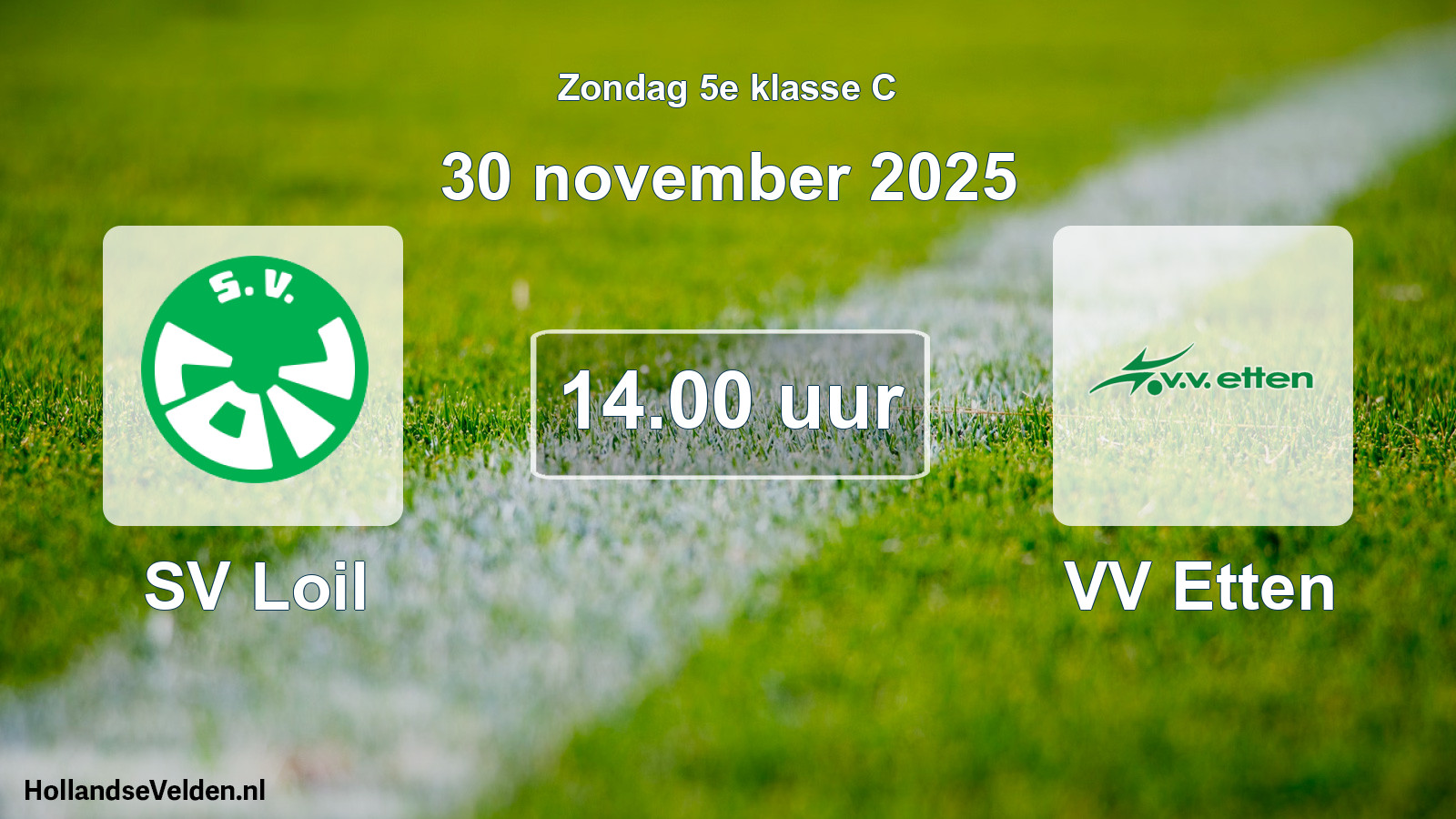 Geplande wedstrijd: SV Loil - VV Etten (30 november 2025)