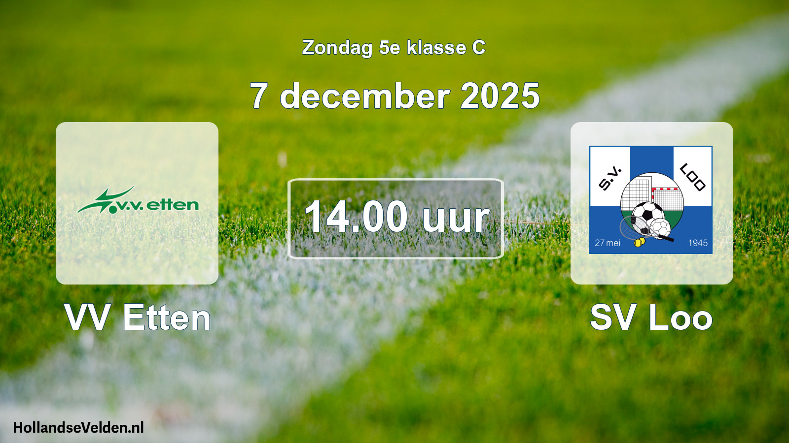 Scheduled Match: VV Etten - SV Loo (7 December 2025)