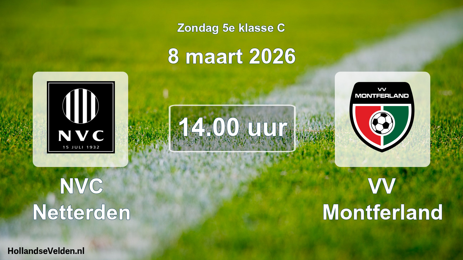 Scheduled Match: NVC Netterden - VV Montferland (8 March 2026)