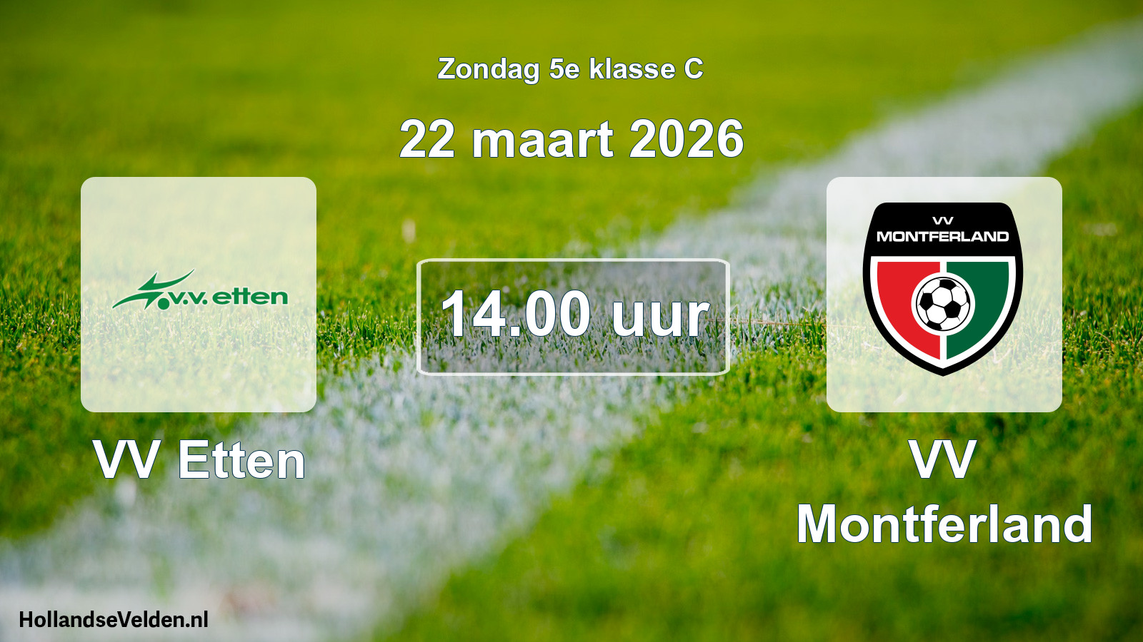 Scheduled Match: VV Etten - VV Montferland (22 March 2026)