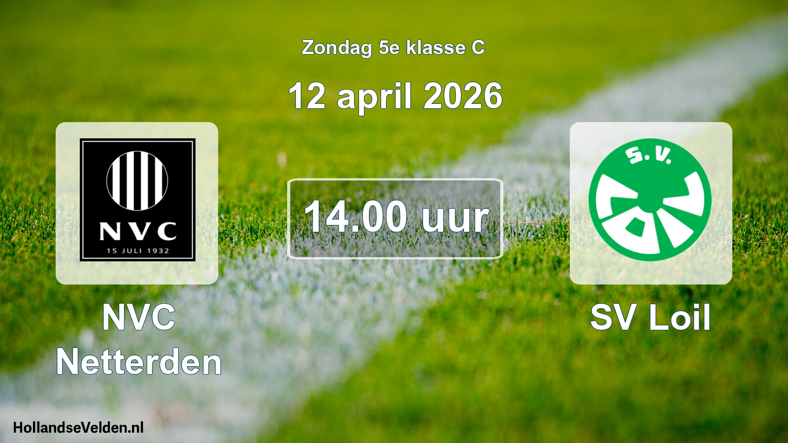 Scheduled Match: NVC Netterden - SV Loil (12 April 2026)