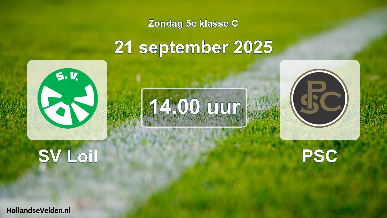 Geplande wedstrijd: SV Loil - PSC (21 september 2025)