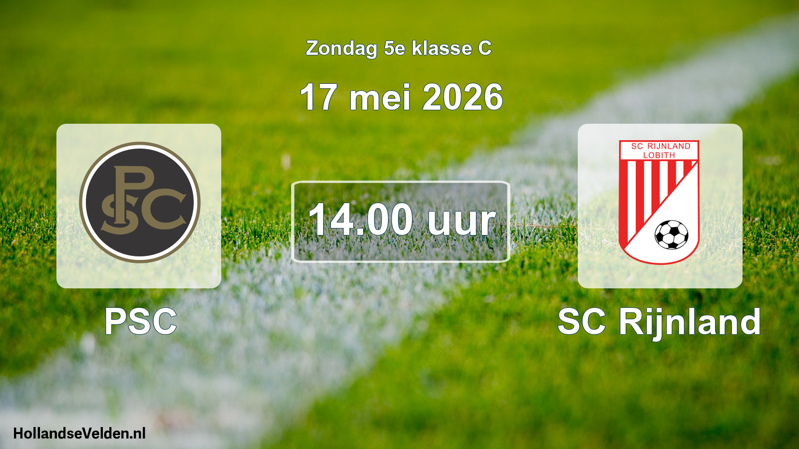 Scheduled Match: PSC - SC Rijnland (17 May 2026)
