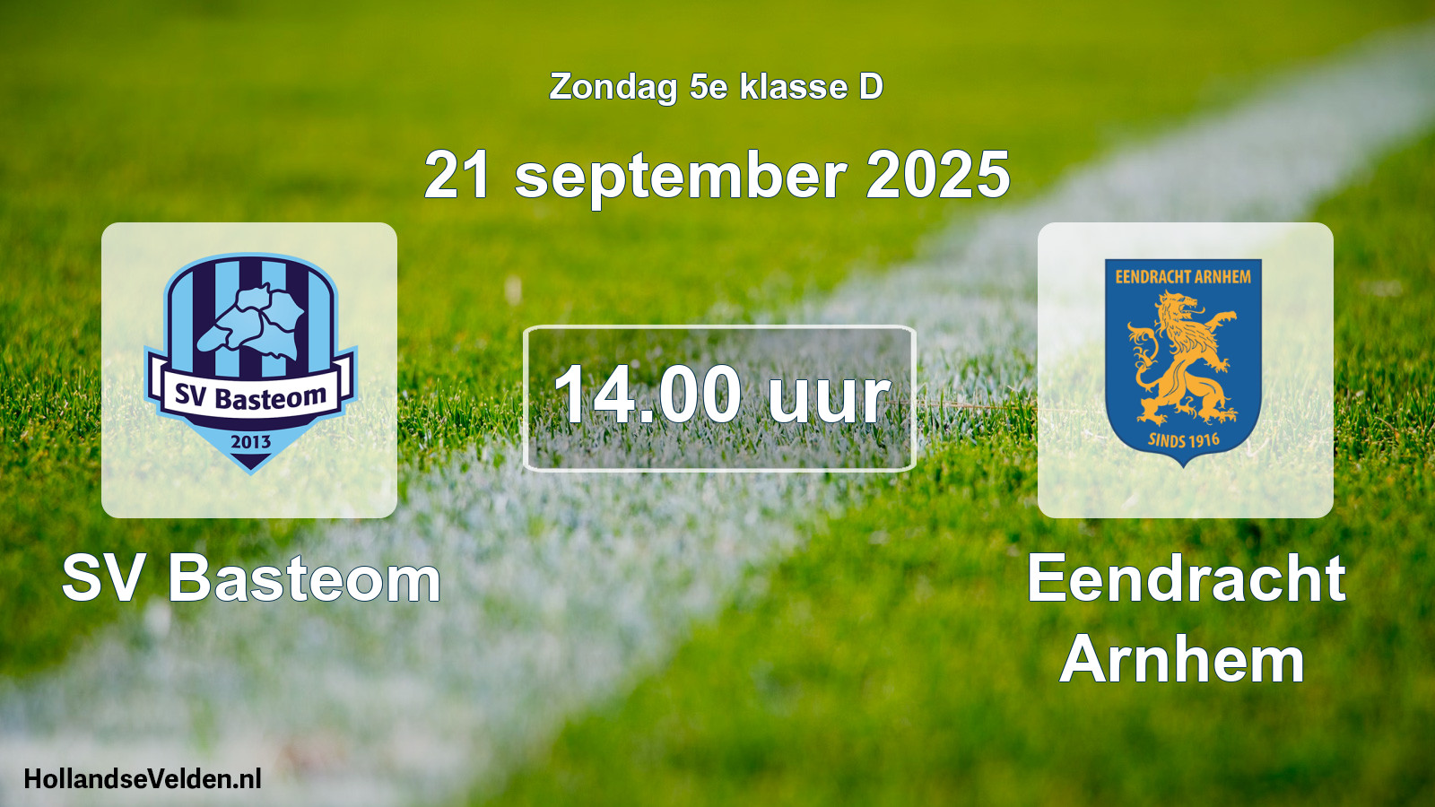 Scheduled Match: SV Basteom - Eendracht Arnhem (21 September 2025)