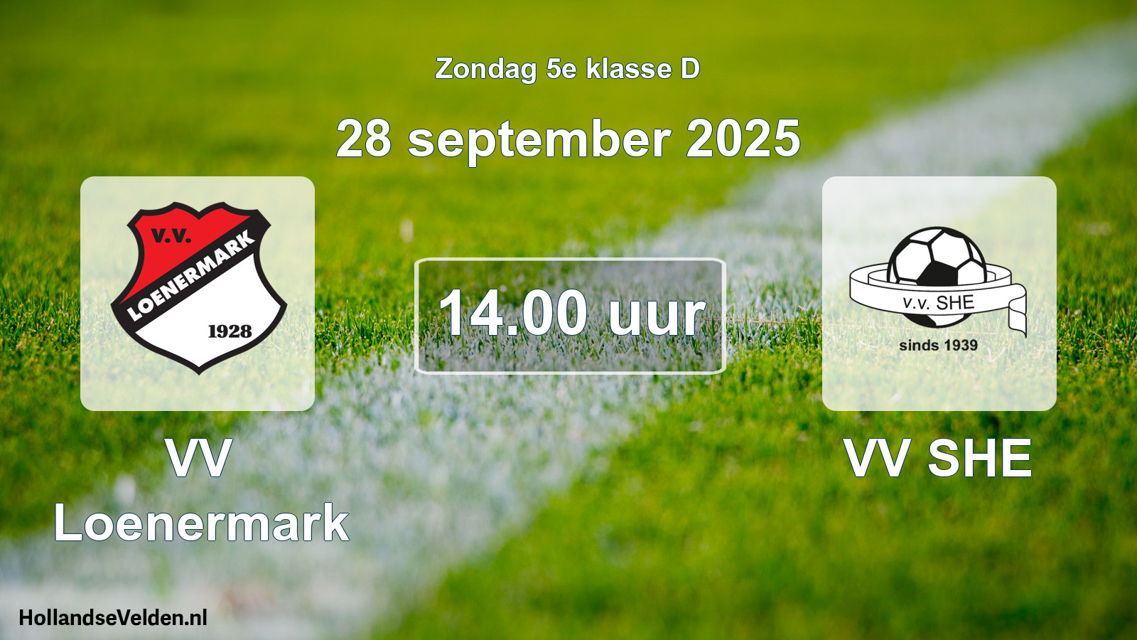 Geplande wedstrijd: VV Loenermark - VV SHE (28 september 2025)