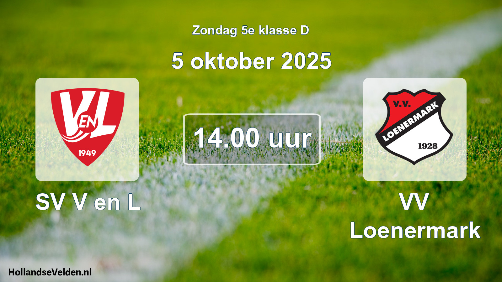 Scheduled Match: SV V en L - VV Loenermark (5 October 2025)