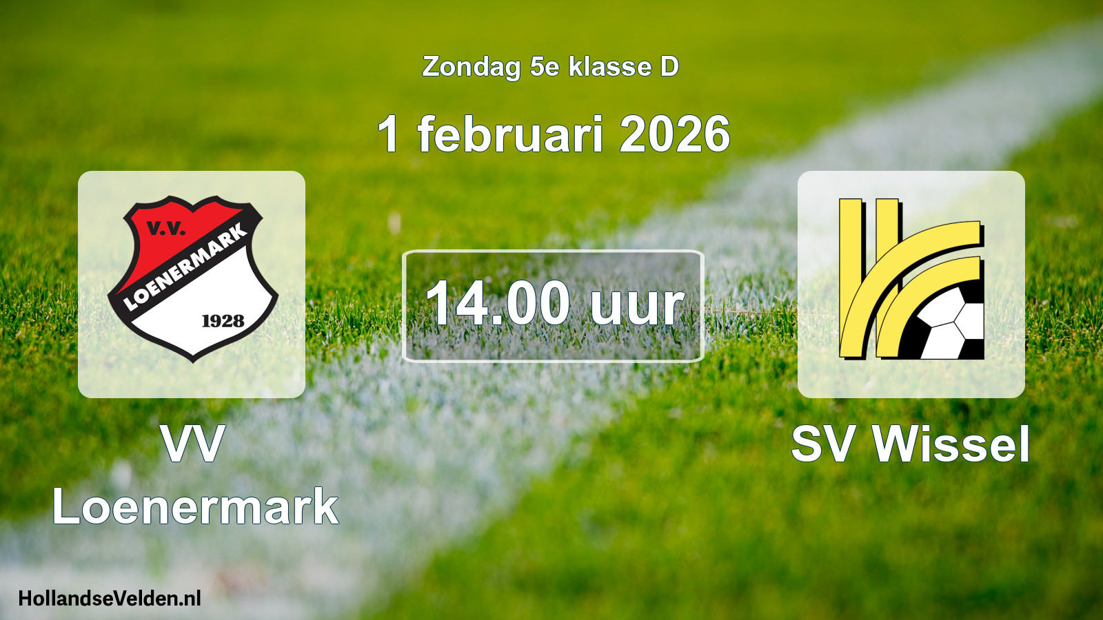 Geplande wedstrijd: VV Loenermark - SV Wissel (1 februari 2026)