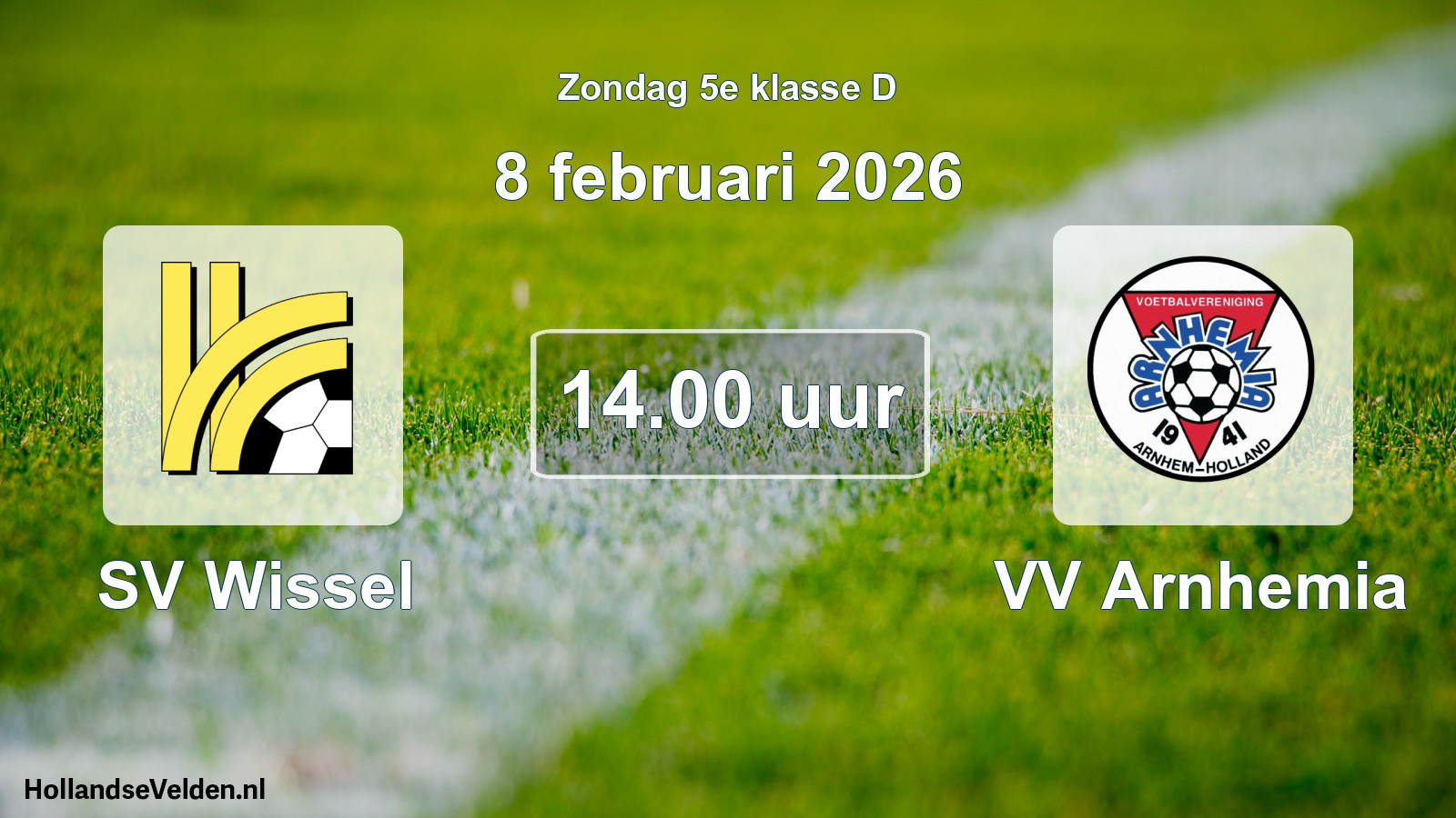 Scheduled Match: SV Wissel - VV Arnhemia (8 February 2026)
