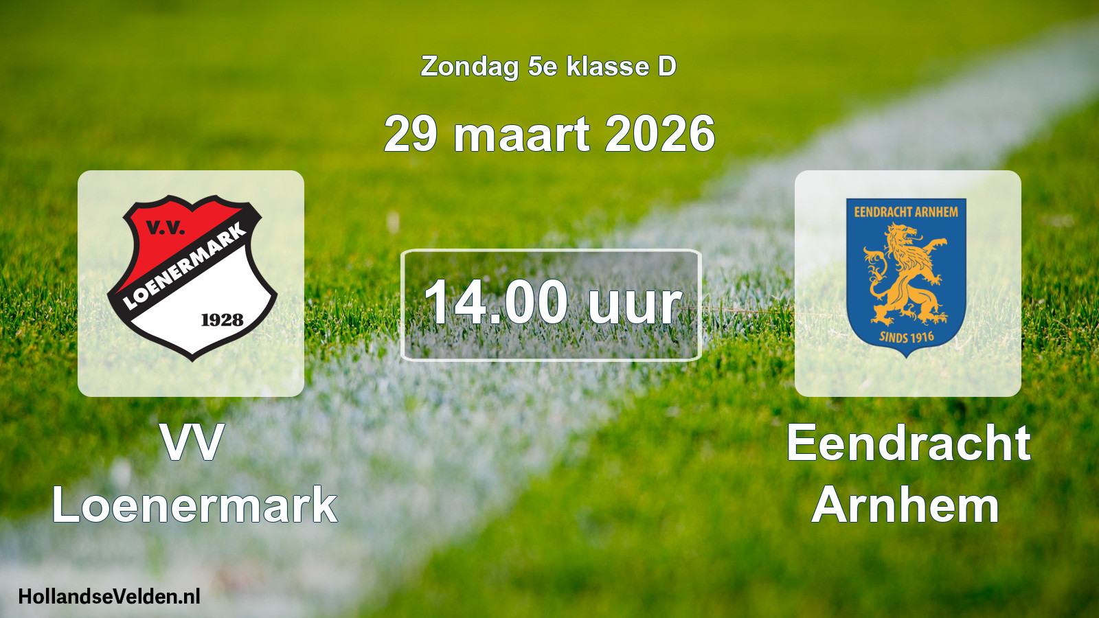 Scheduled Match: VV Loenermark - Eendracht Arnhem (29 March 2026)