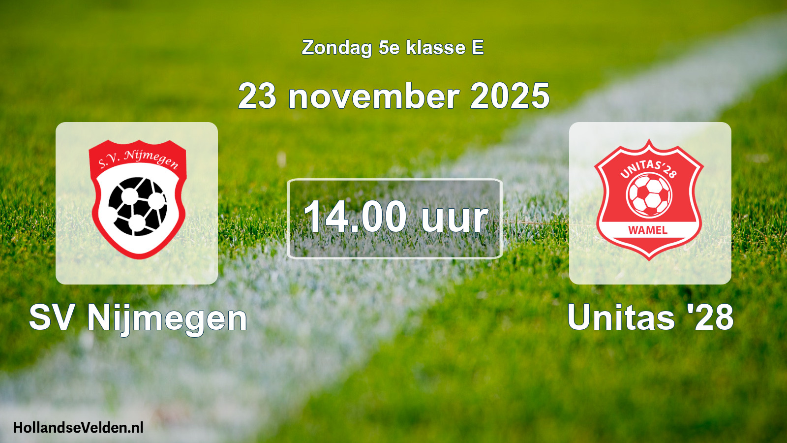 Scheduled Match: SV Nijmegen - Unitas '28 (23 November 2025)