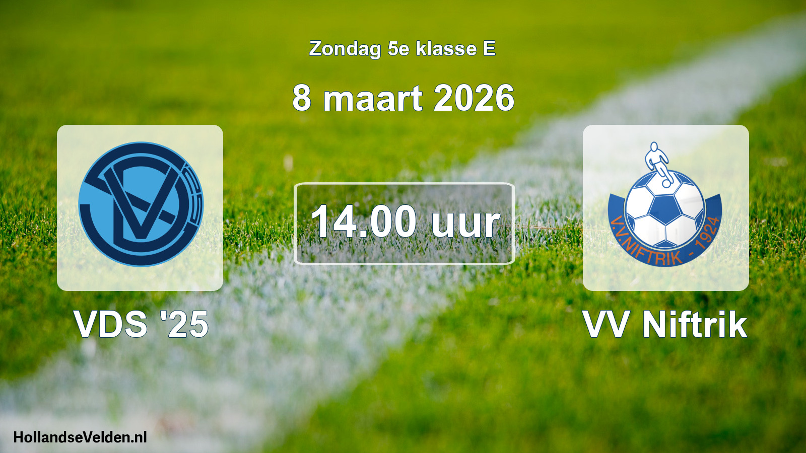 Geplande wedstrijd: VDS '25 - VV Niftrik (8 maart 2026)