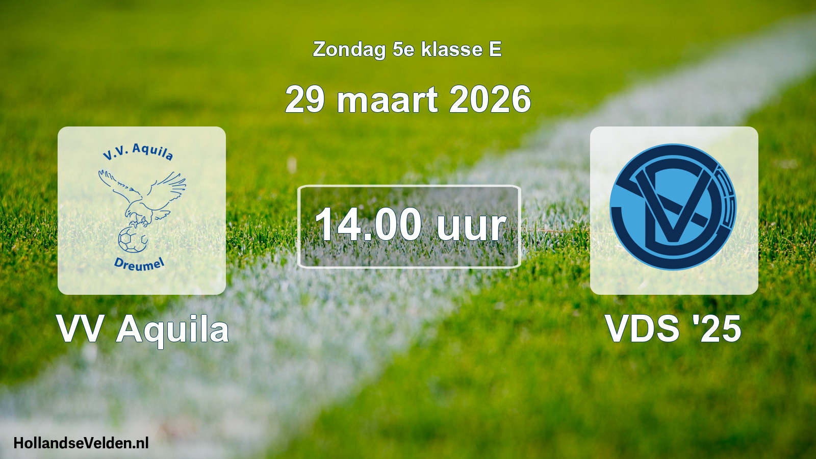 Geplande wedstrijd: VV Aquila - VDS '25 (29 maart 2026)