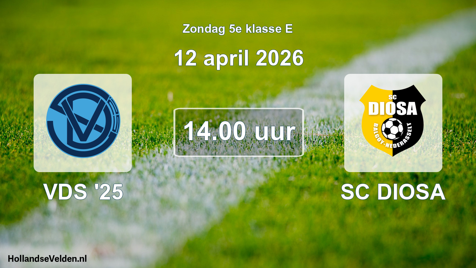 Geplande wedstrijd: VDS '25 - SC DIOSA (12 april 2026)