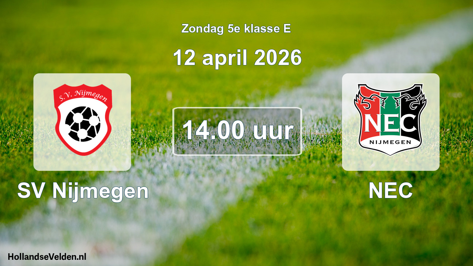 Geplande wedstrijd: SV Nijmegen - NEC (12 april 2026)
