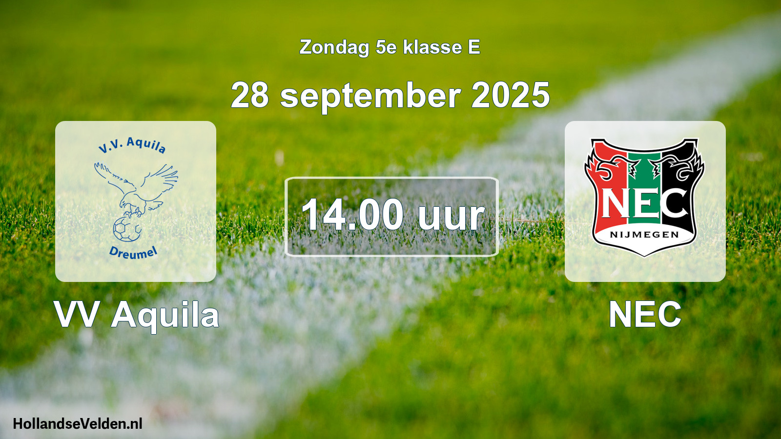 Scheduled Match: VV Aquila - NEC (28 September 2025)