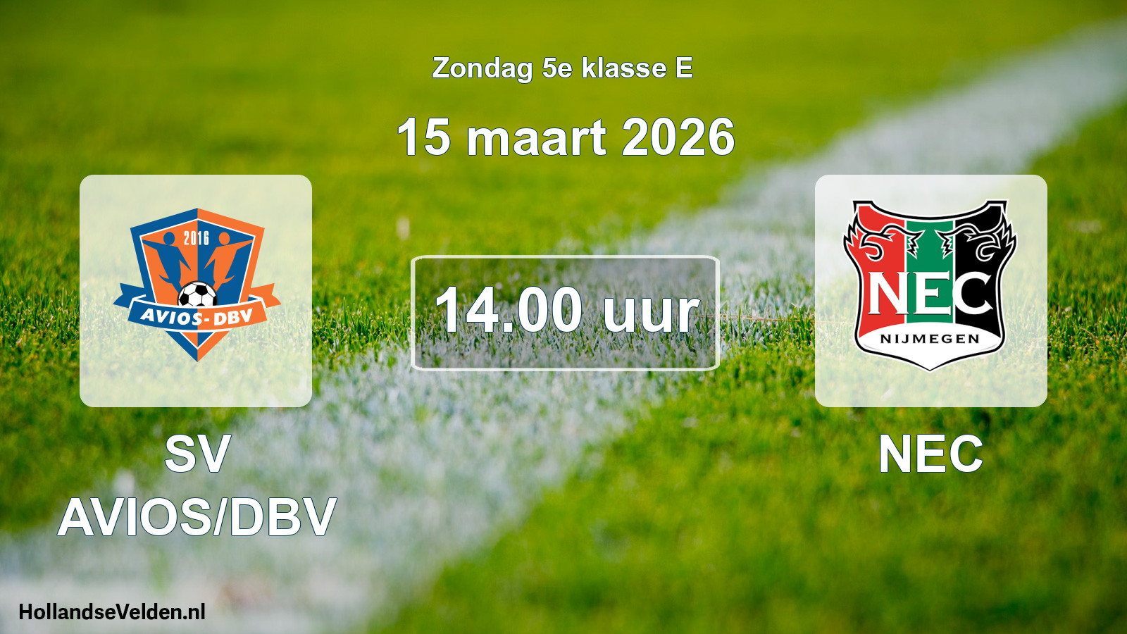Scheduled Match: SV AVIOS/DBV - NEC (15 March 2026)