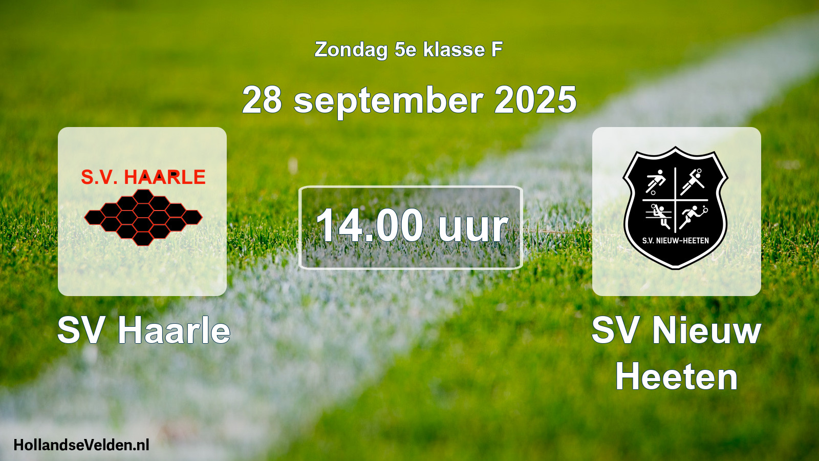 Scheduled Match: SV Haarle - SV Nieuw Heeten (28 September 2025)