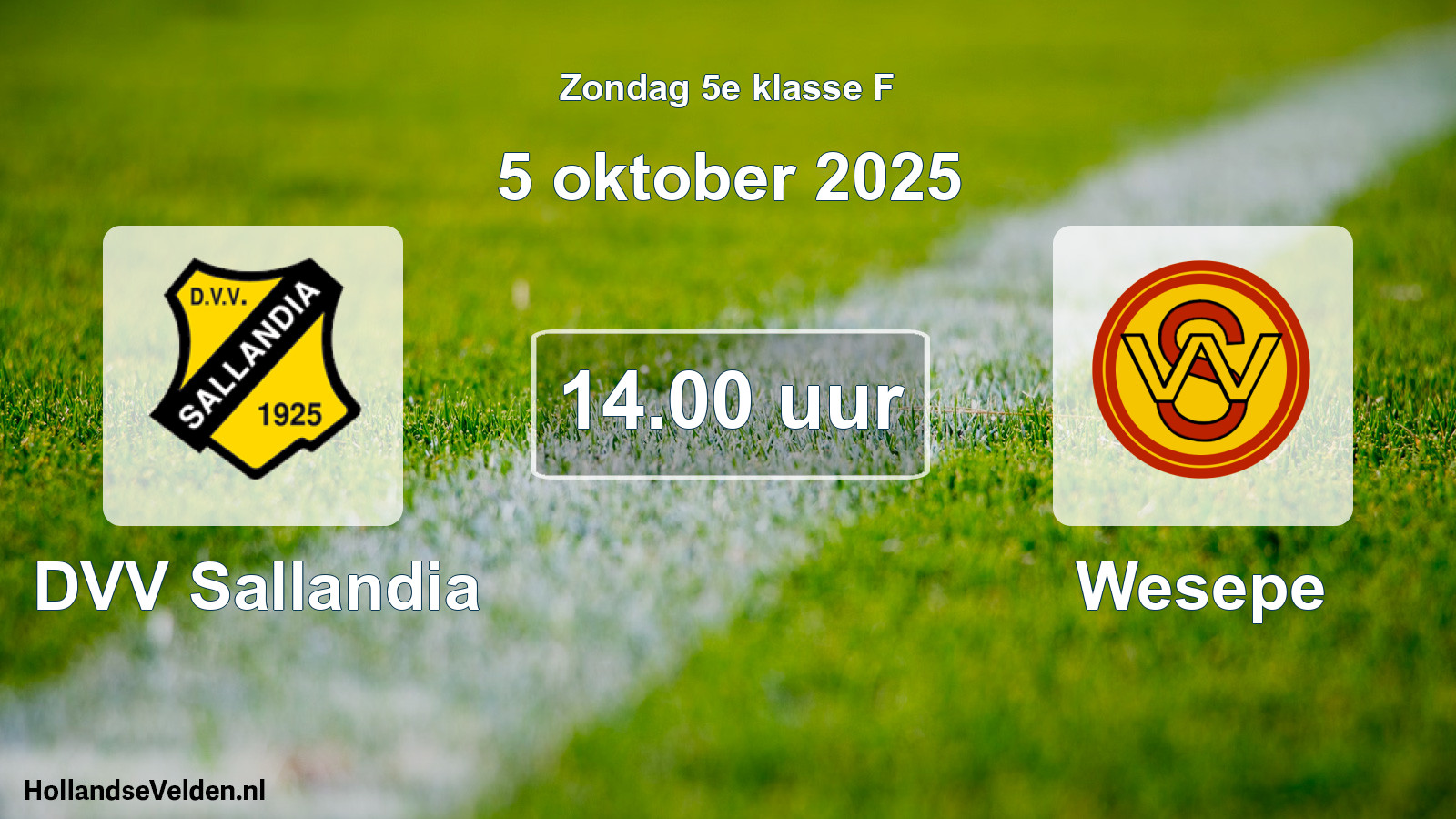 Scheduled Match: DVV Sallandia - Wesepe (5 October 2025)