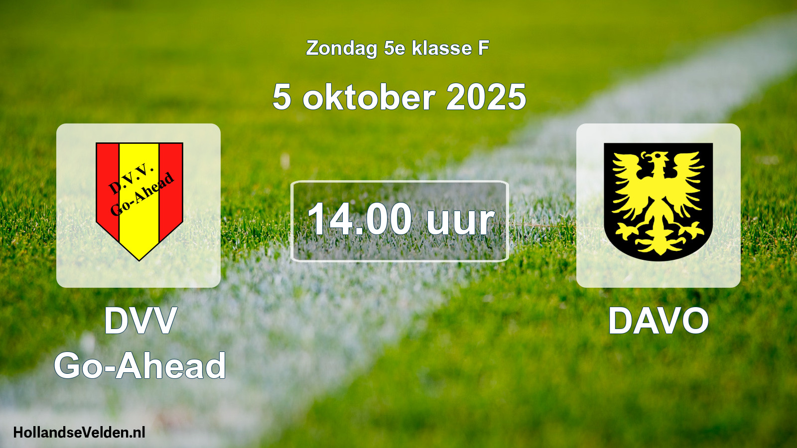 Scheduled Match: DVV Go-Ahead - DAVO (5 October 2025)