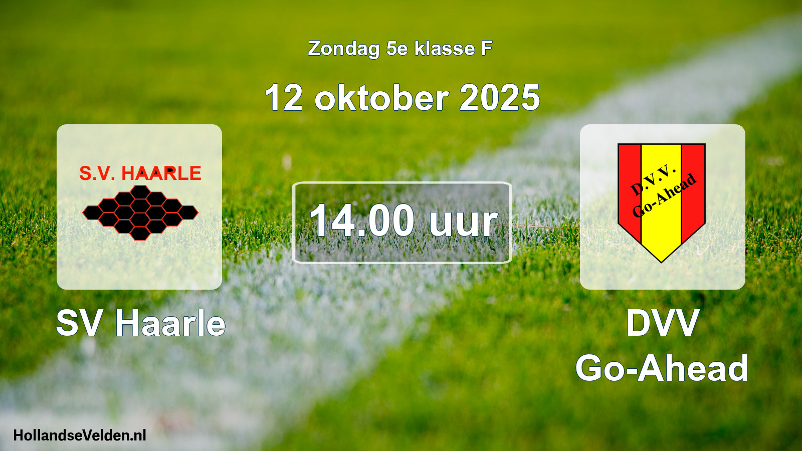 Scheduled Match: SV Haarle - DVV Go-Ahead (12 October 2025)