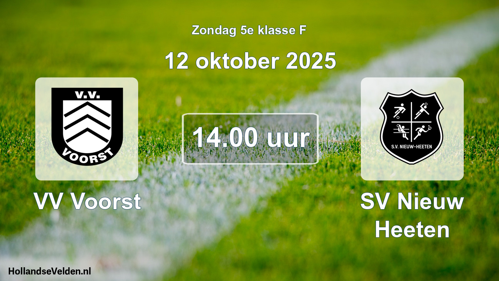 Scheduled Match: VV Voorst - SV Nieuw Heeten (12 October 2025)