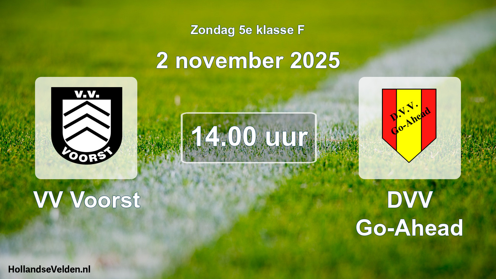 Scheduled Match: VV Voorst - DVV Go-Ahead (2 November 2025)