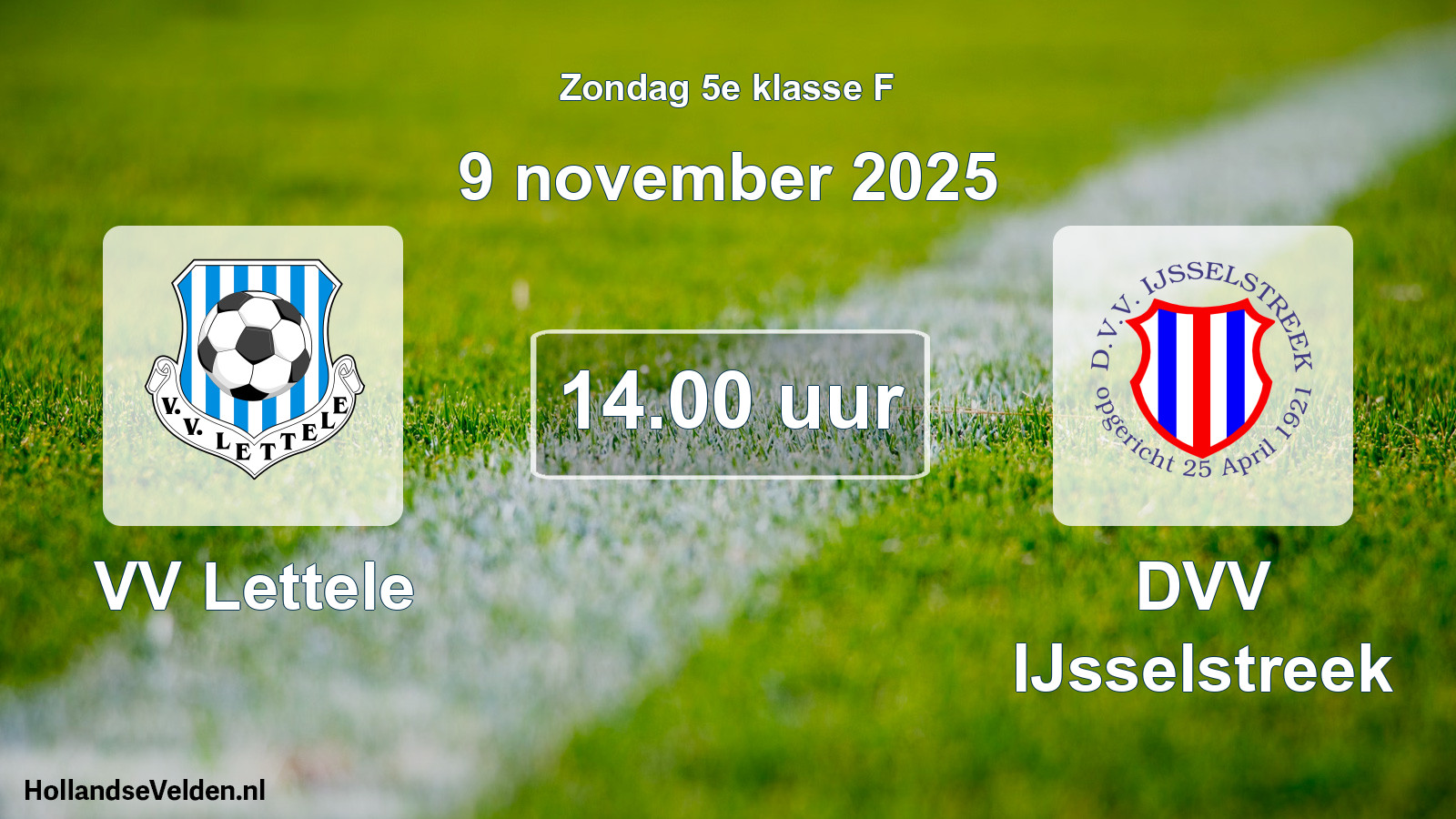 Scheduled Match: VV Lettele - DVV IJsselstreek (9 November 2025)