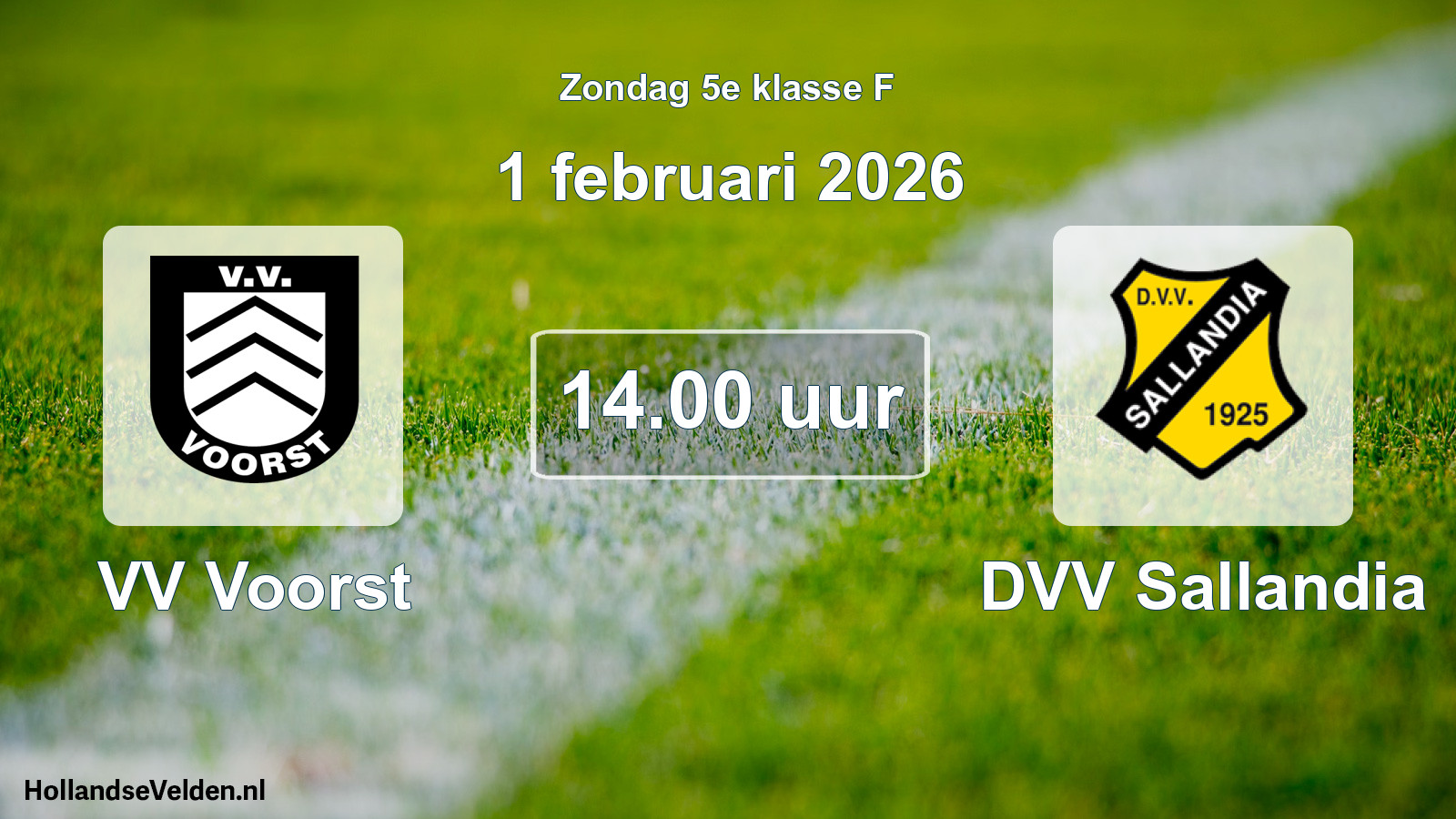 Scheduled Match: VV Voorst - DVV Sallandia (1 February 2026)