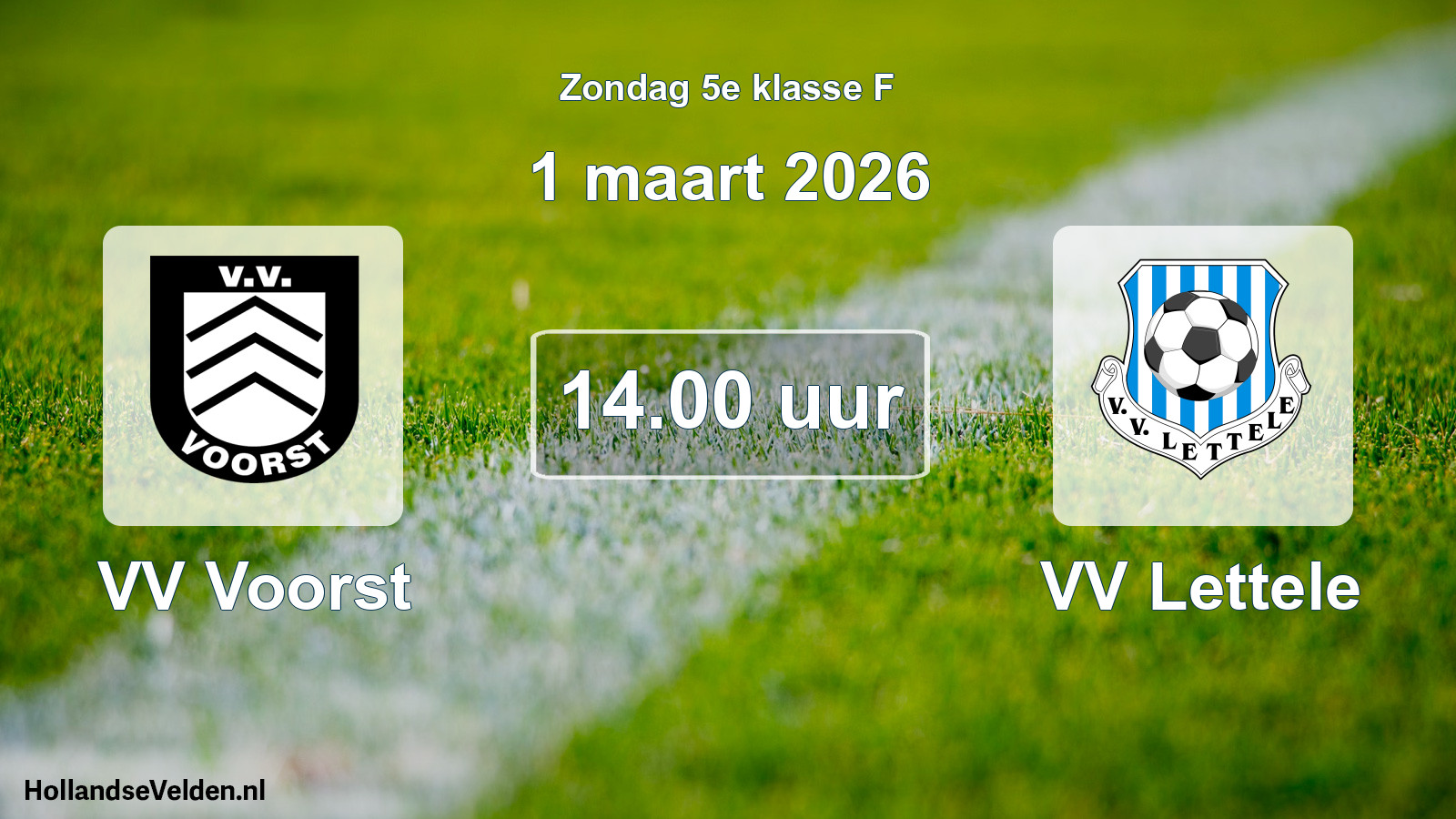 Scheduled Match: VV Voorst - VV Lettele (1 March 2026)