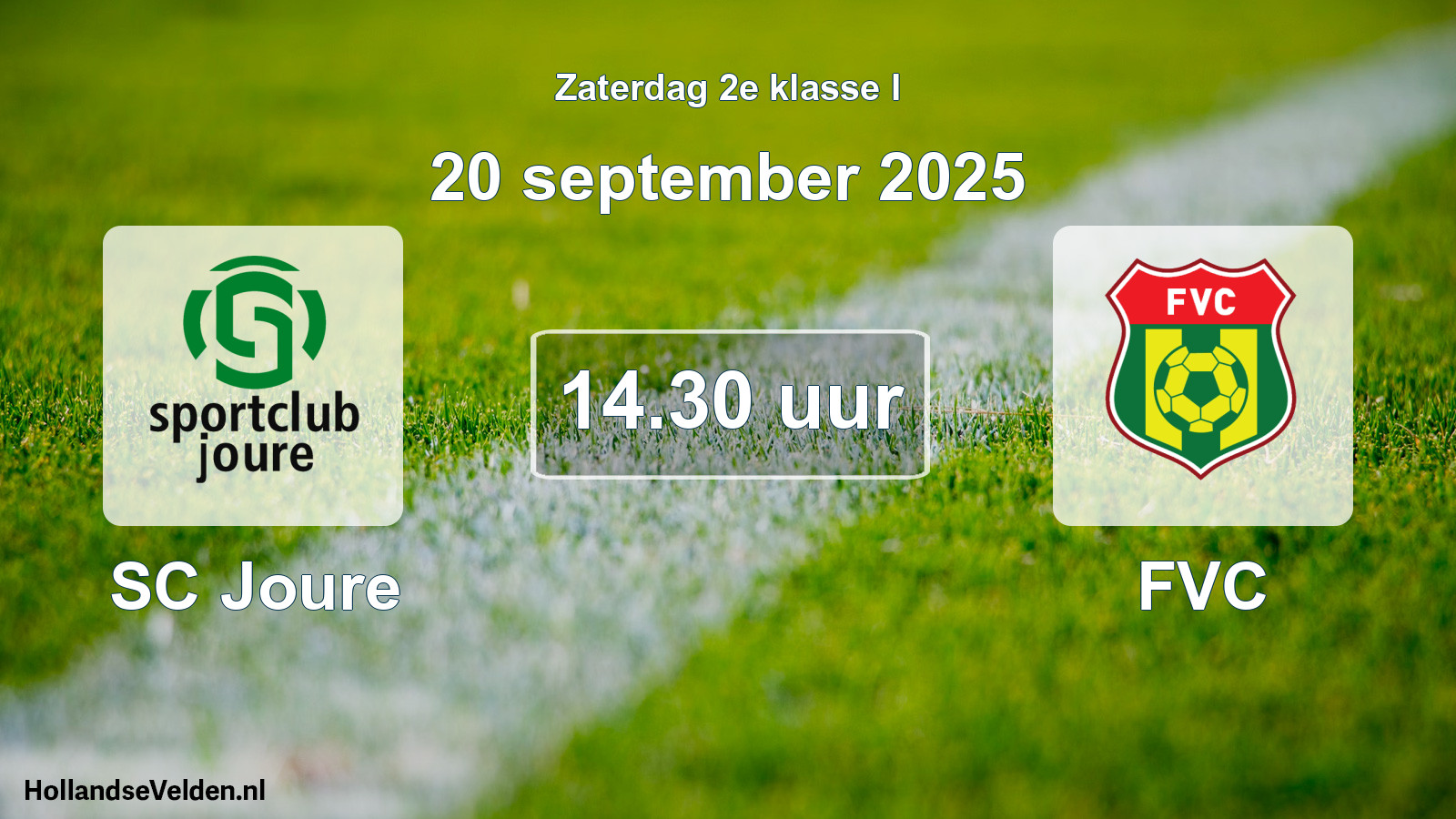 Geplande wedstrijd: SC Joure - FVC (20 september 2025)
