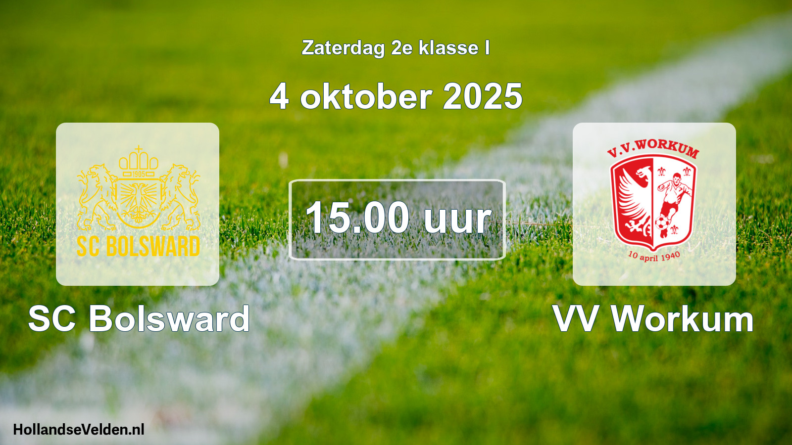 Scheduled Match: SC Bolsward - VV Workum (4 October 2025)