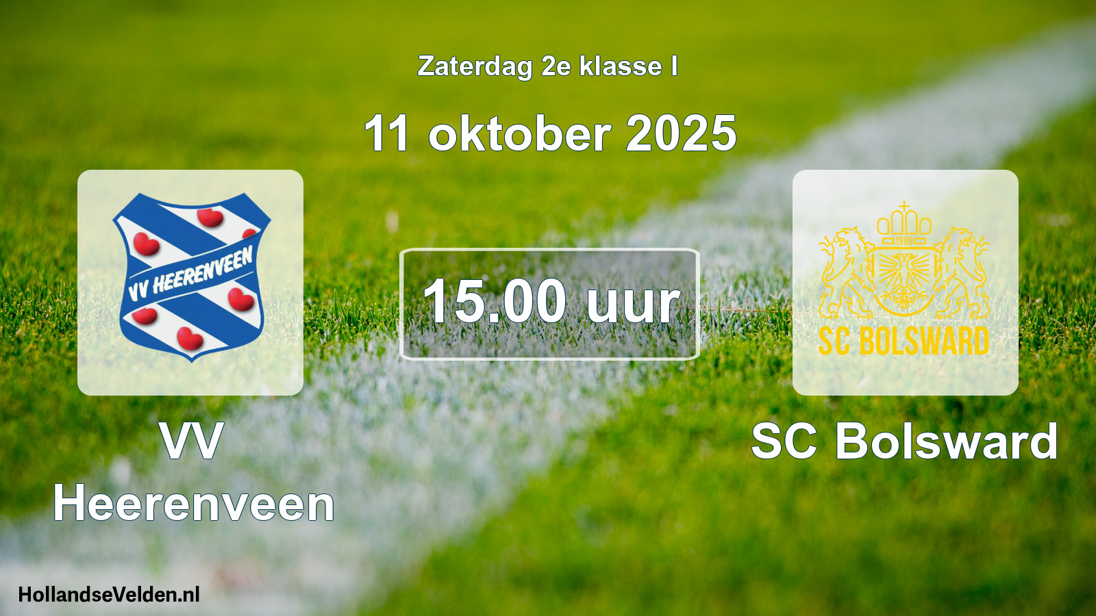 Scheduled Match: VV Heerenveen - SC Bolsward (11 October 2025)