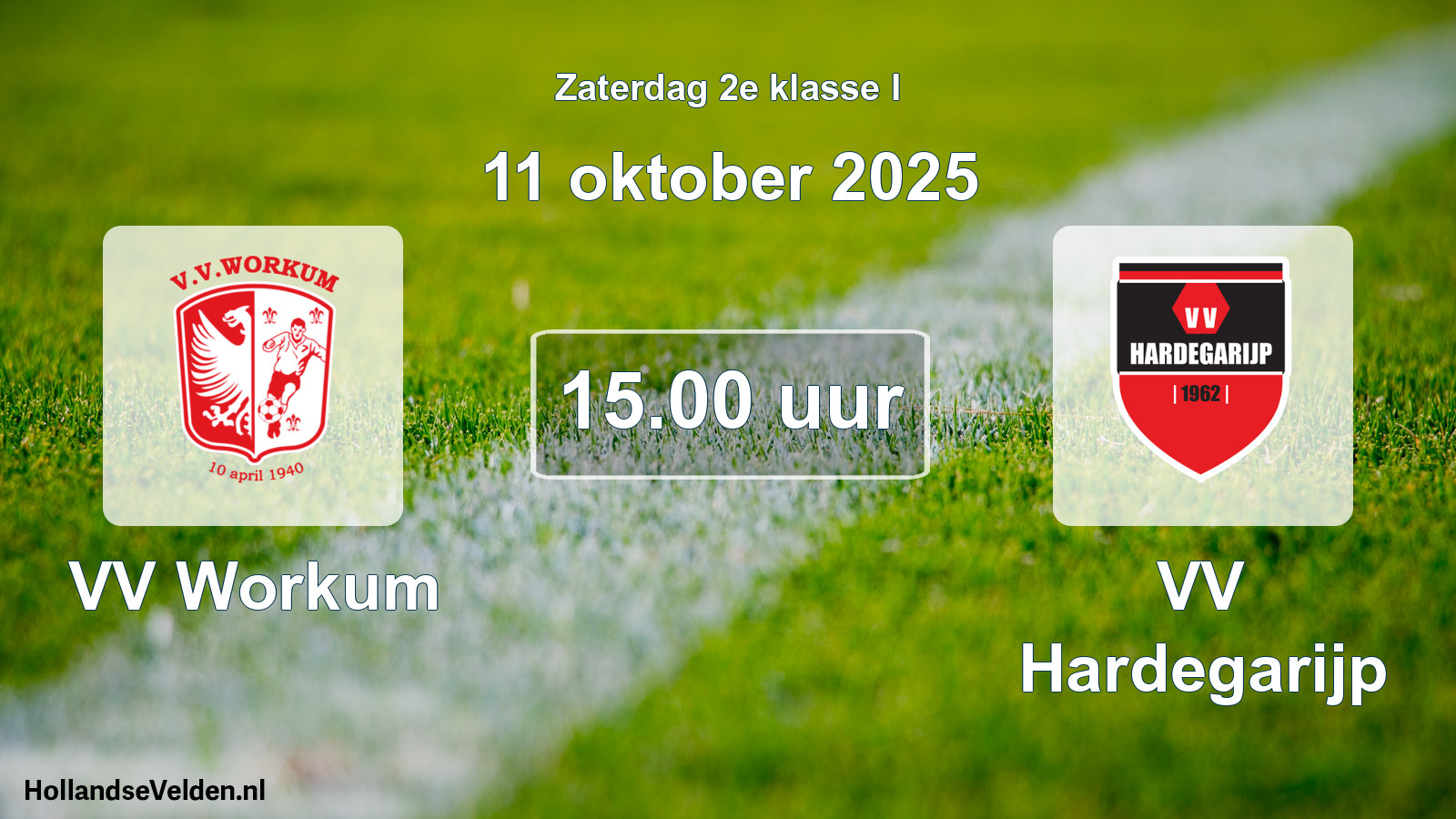Geplande wedstrijd: VV Workum - VV Hardegarijp (11 oktober 2025)