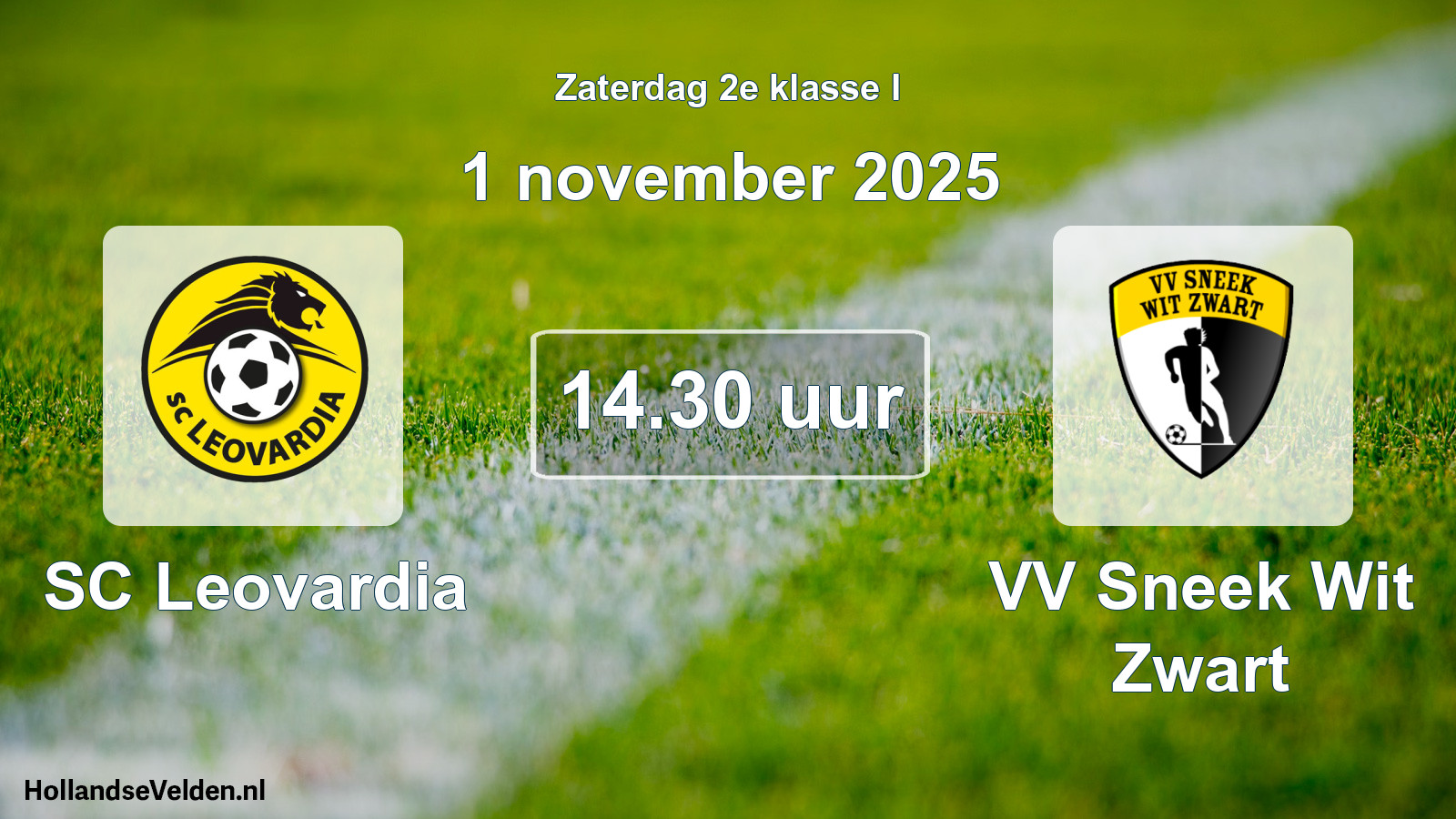 Geplande wedstrijd: SC Leovardia - VV Sneek Wit Zwart (1 november 2025)