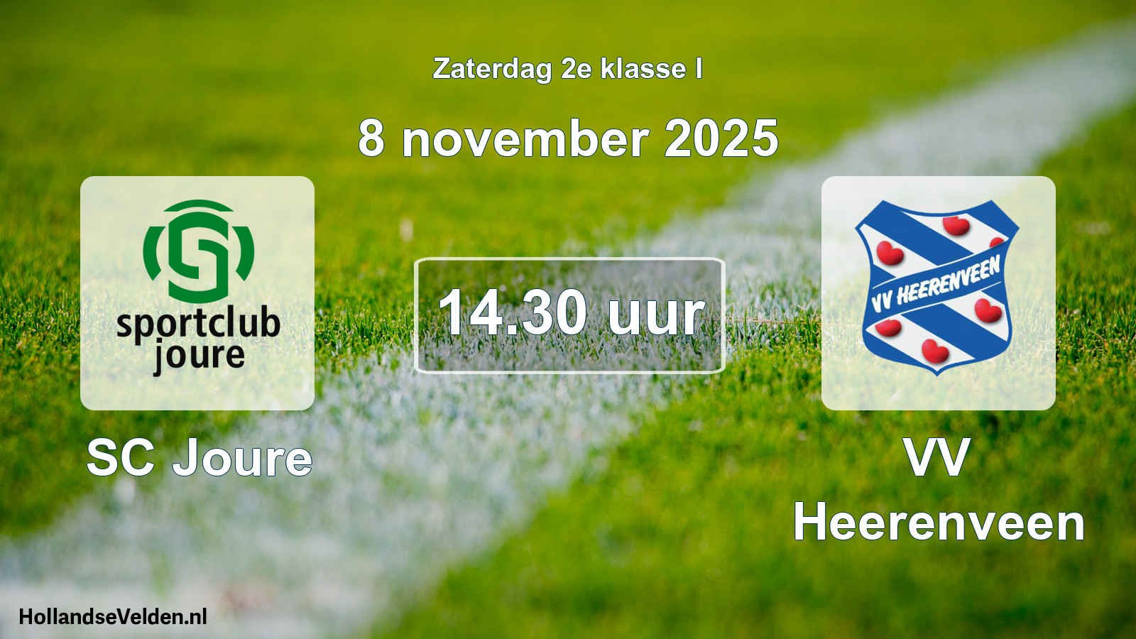 Geplande wedstrijd: SC Joure - VV Heerenveen (8 november 2025)