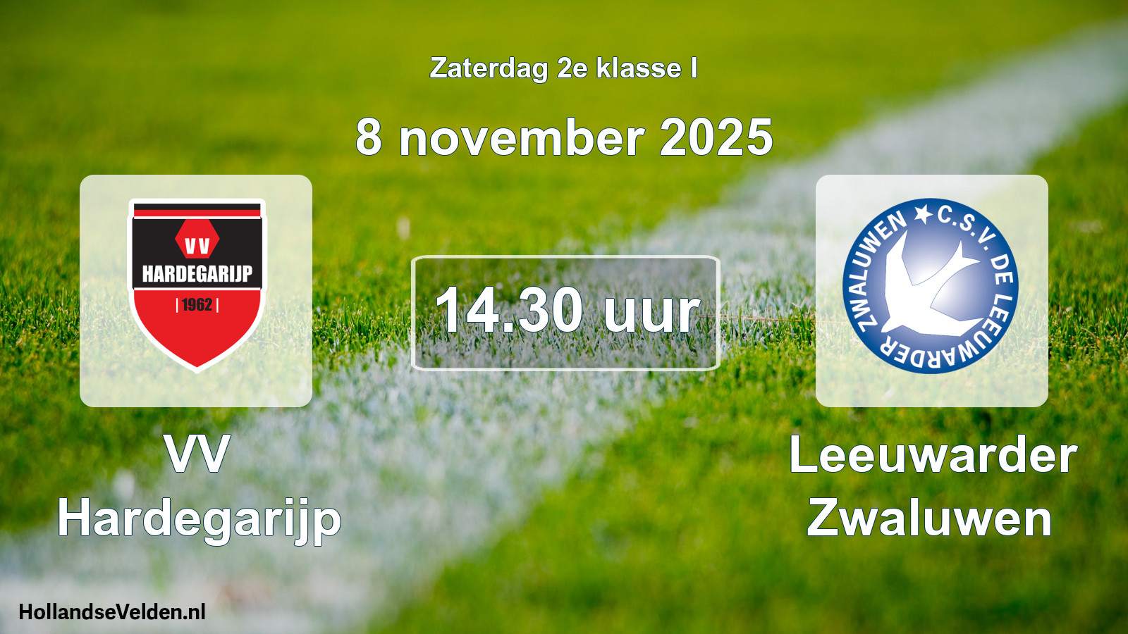 Scheduled Match: VV Hardegarijp - Leeuwarder Zwaluwen (8 November 2025)