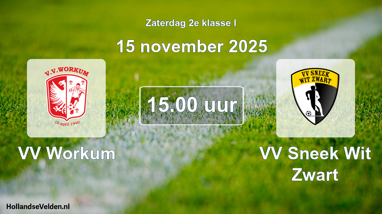 Scheduled Match: VV Workum - VV Sneek Wit Zwart (15 November 2025)