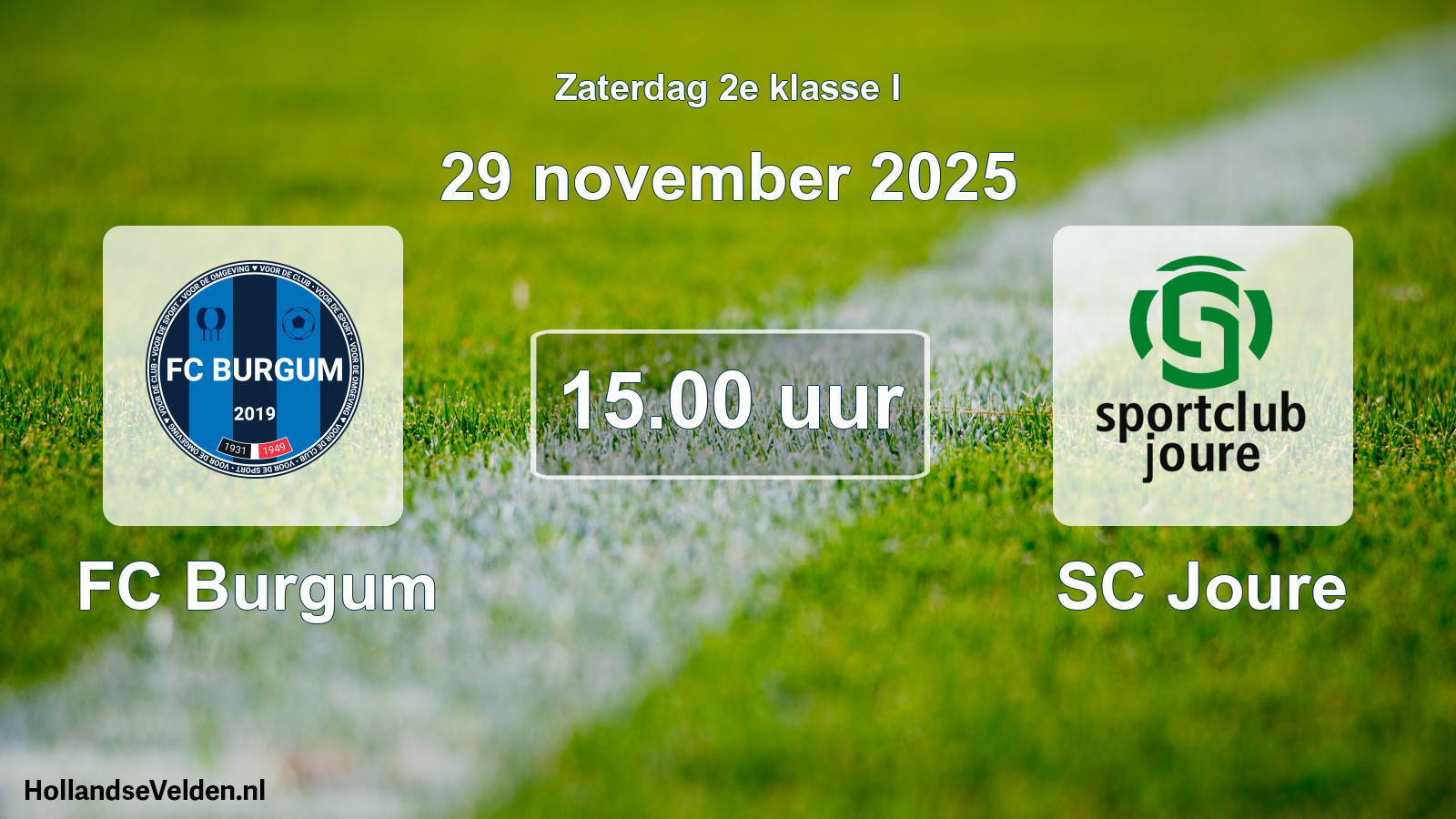 Geplande wedstrijd: FC Burgum - SC Joure (29 november 2025)